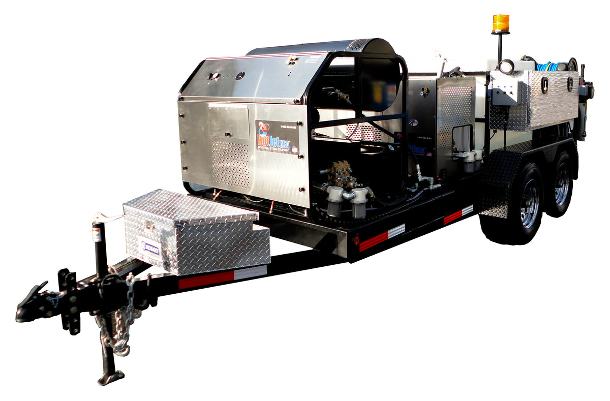 Hot & Cold Water 70HP Trailer Mounted Jetter