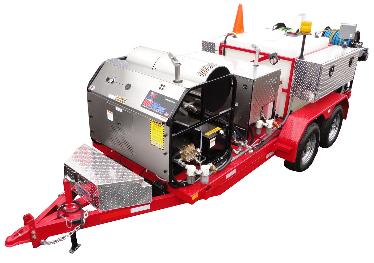 Hot & Cold Water 70HP Trailer Mounted Jetter