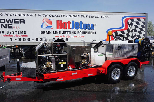 Hot & Cold Water 70HP Trailer Mounted Jetter